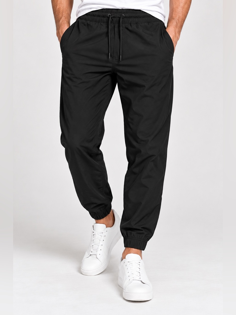Banana Republic Mens Ripstop Joggers Black Stretch Lightweight Travel Pants XL